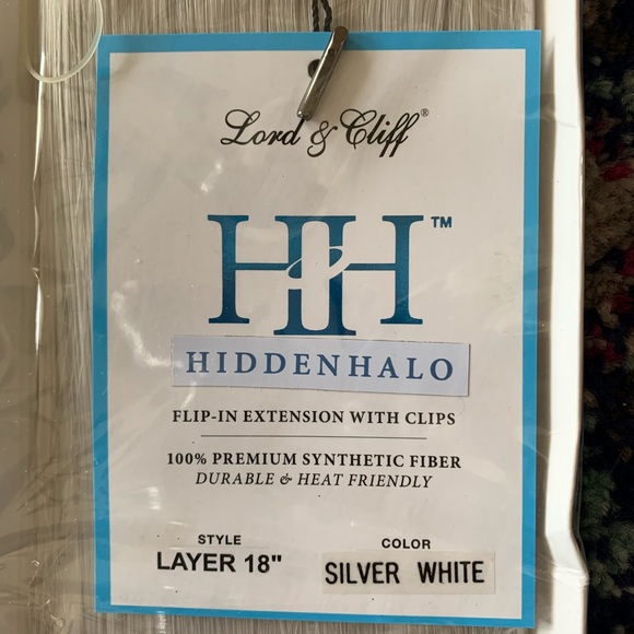 Lord & Cliff Hidden Halo Extension Silver White 18 - Picture 3 of 6